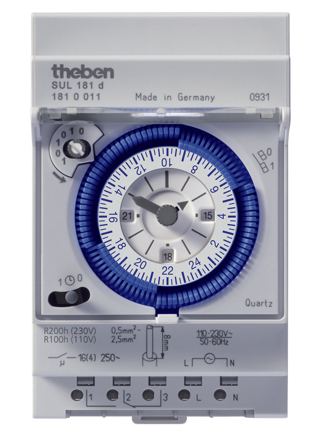 THEBEN Reiheneinbau-Zeitschaltuhr 24 Std., Gangreserve, 12-24 V UC THEBEN Reiheneinbau-Zeitschaltuhr 24 Std., Gangreserve, 12-24 V UC